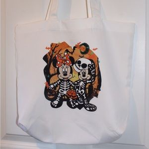 Mickey and Minnie Skeleton Tote Bag